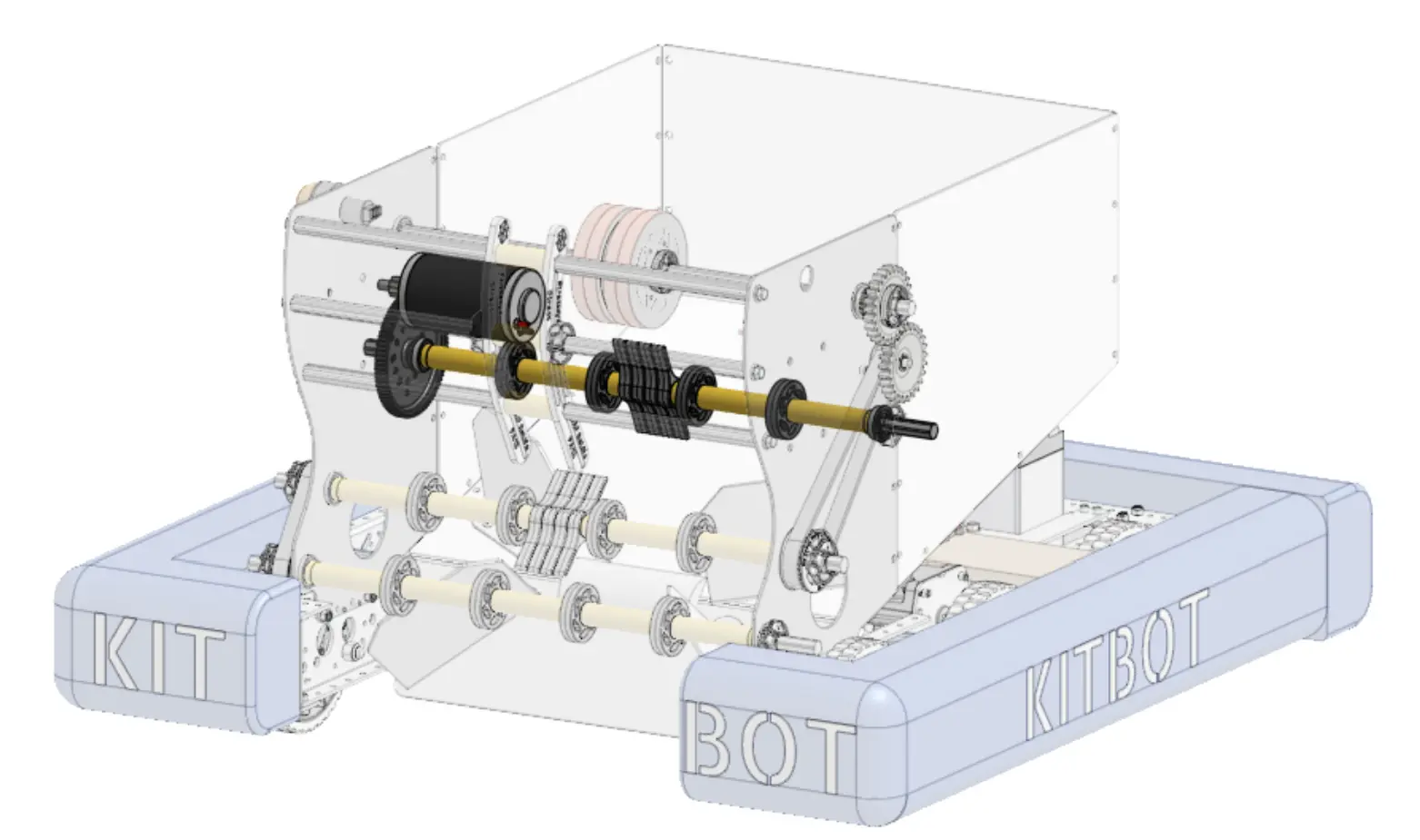 The feeder subsystem on the kitbot